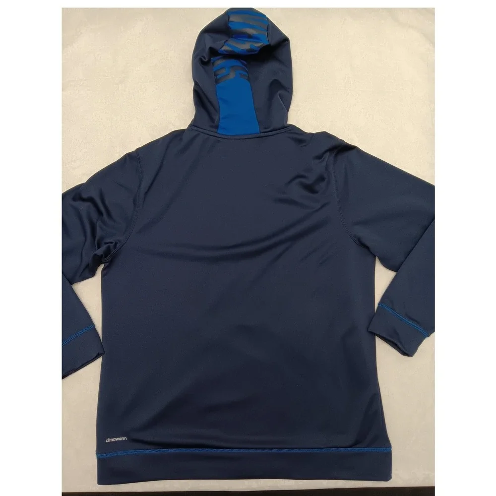Adidas Dallas Mavericks NBA Climawarm Mens XL Navy Blue Pullover Sweatshirt